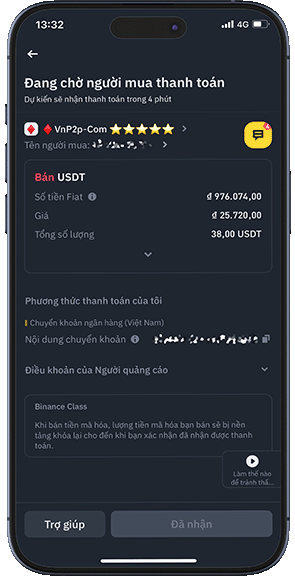 Bước 7: BƯỚC 7: CHỜ NGƯỜI MUA THANH TOÁN, GIỮ NGUYÊN MÀN HÌNH.